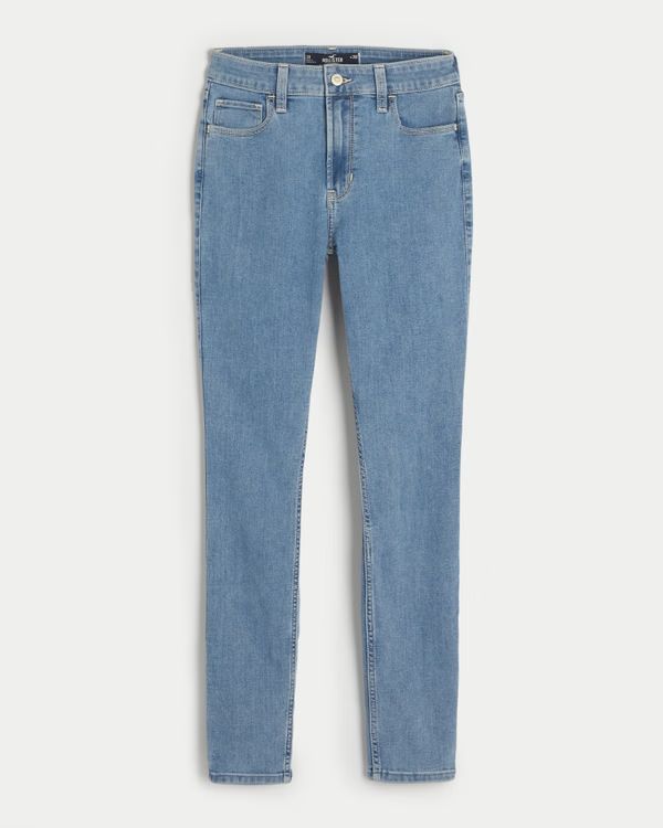 High-Rise Light Wash Super Skinny Jeans | Hollister (US)