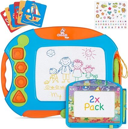 CHUCHIK Magnetic Drawing Board Set for Kids and Toddlers. Large 15.7 Inch Magna Doodle Writing Pa... | Amazon (US)