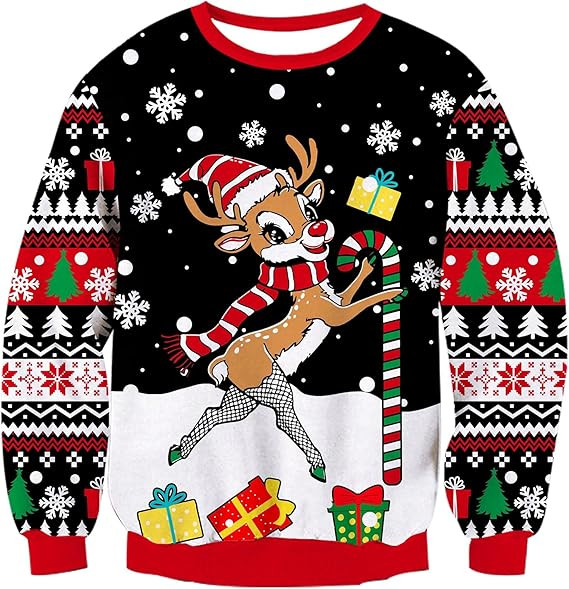 RAISEVERN Ugly Christmas Sweater for Women Knitted Pullover Long Sleeve Top Crewneck | Amazon (US)