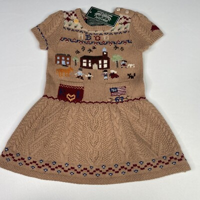 Polo Ralph Lauren Country Authentic Dry Goods Girls Dress 9/12M Knit Wool  | eBay | eBay US