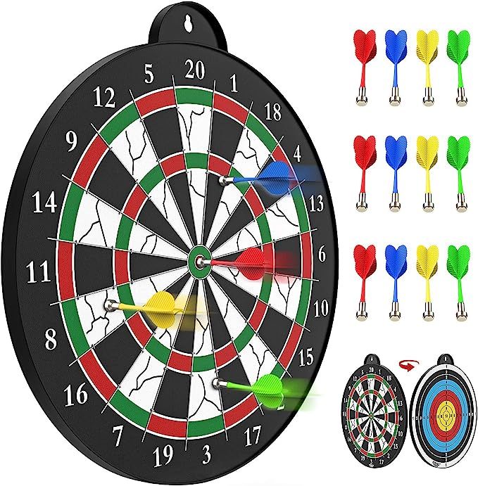 STREET WALK Magnetic Dart Board - 12pcs Magnetic Dart - Excellent Indoor Game and Party Games - M... | Amazon (US)