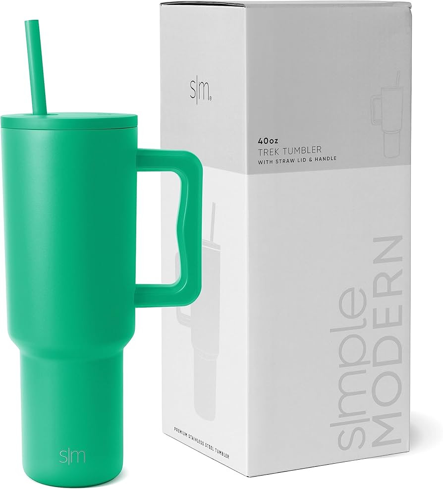 Simple Modern 40 oz Tumbler with Handle and Straw Lid | Insulated Reusable Stainless Steel Water ... | Amazon (US)