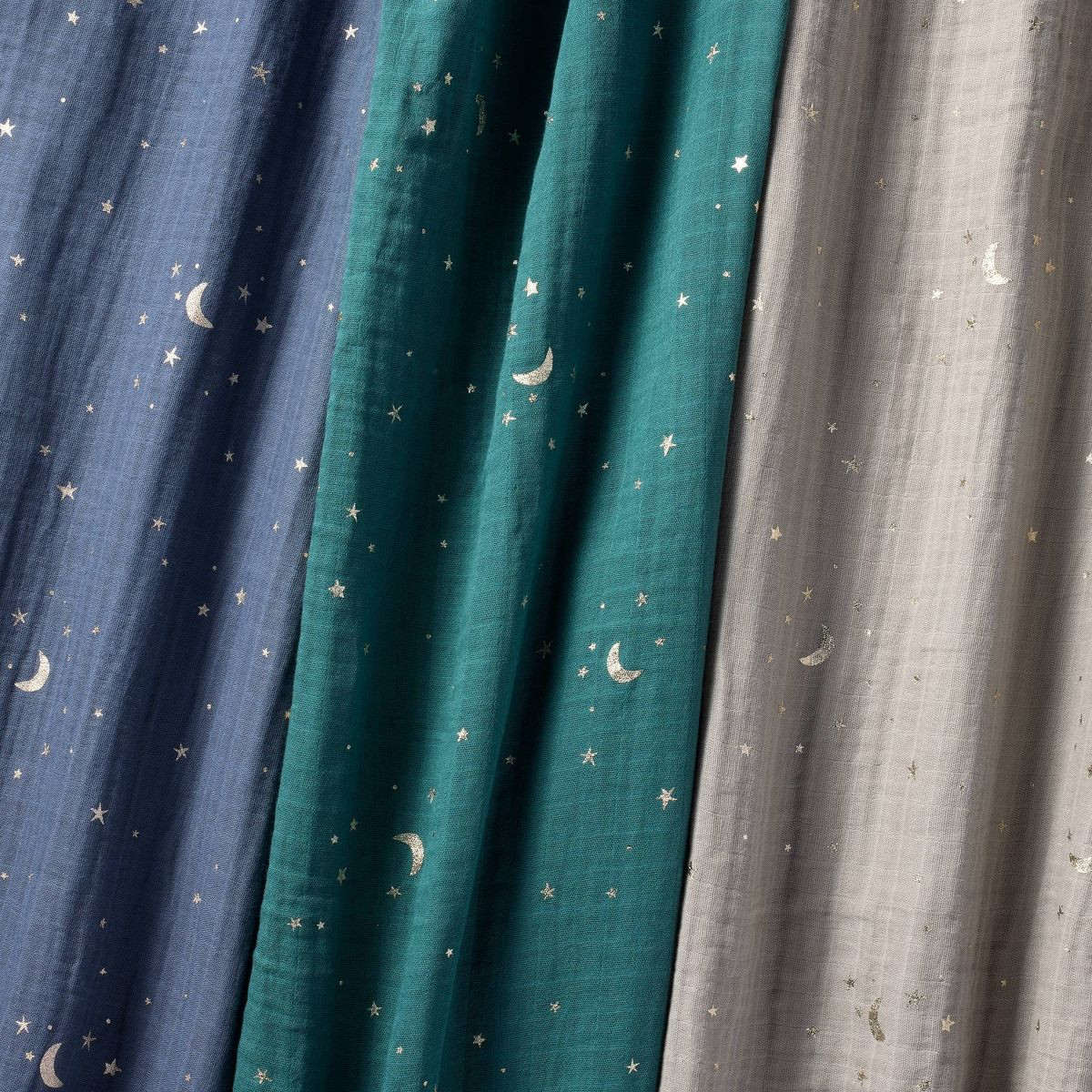 Muslin Swaddle Baby Blanket - Cool Metallic - 3pk - Cloud Island™ | Target