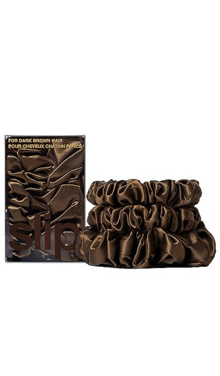 Midi & Large Scrunchie Set Of 3 in Dark Brown | Revolve Clothing (Global)