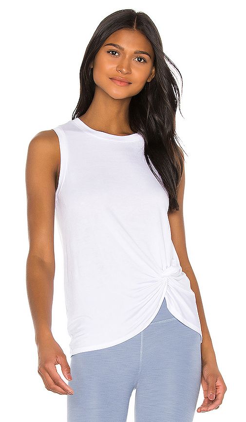 Beyond Yoga Twist Goodbye Muscle Tank in White. - size L (also in XS,M) | Revolve Clothing (Global)