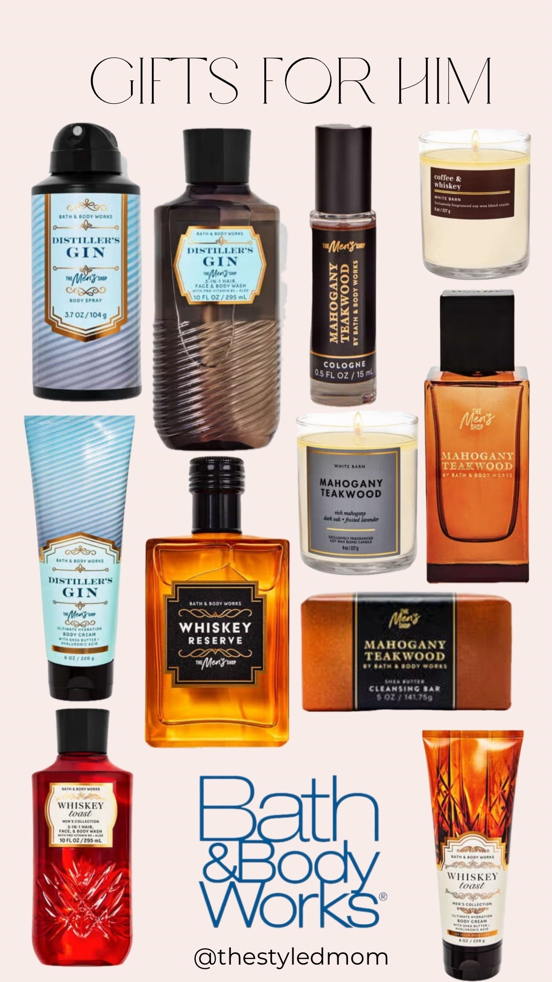 Gift ideas for him for this season! These would be great for stockings! I love the Bath & Body Works men’s collection! 

#LTKHoliday #LTKGiftGuide #LTKMens