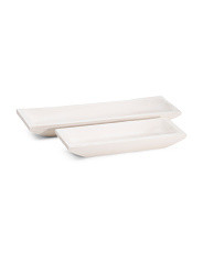 Set Of 2 Wood Rectangular Trays | TJ Maxx
