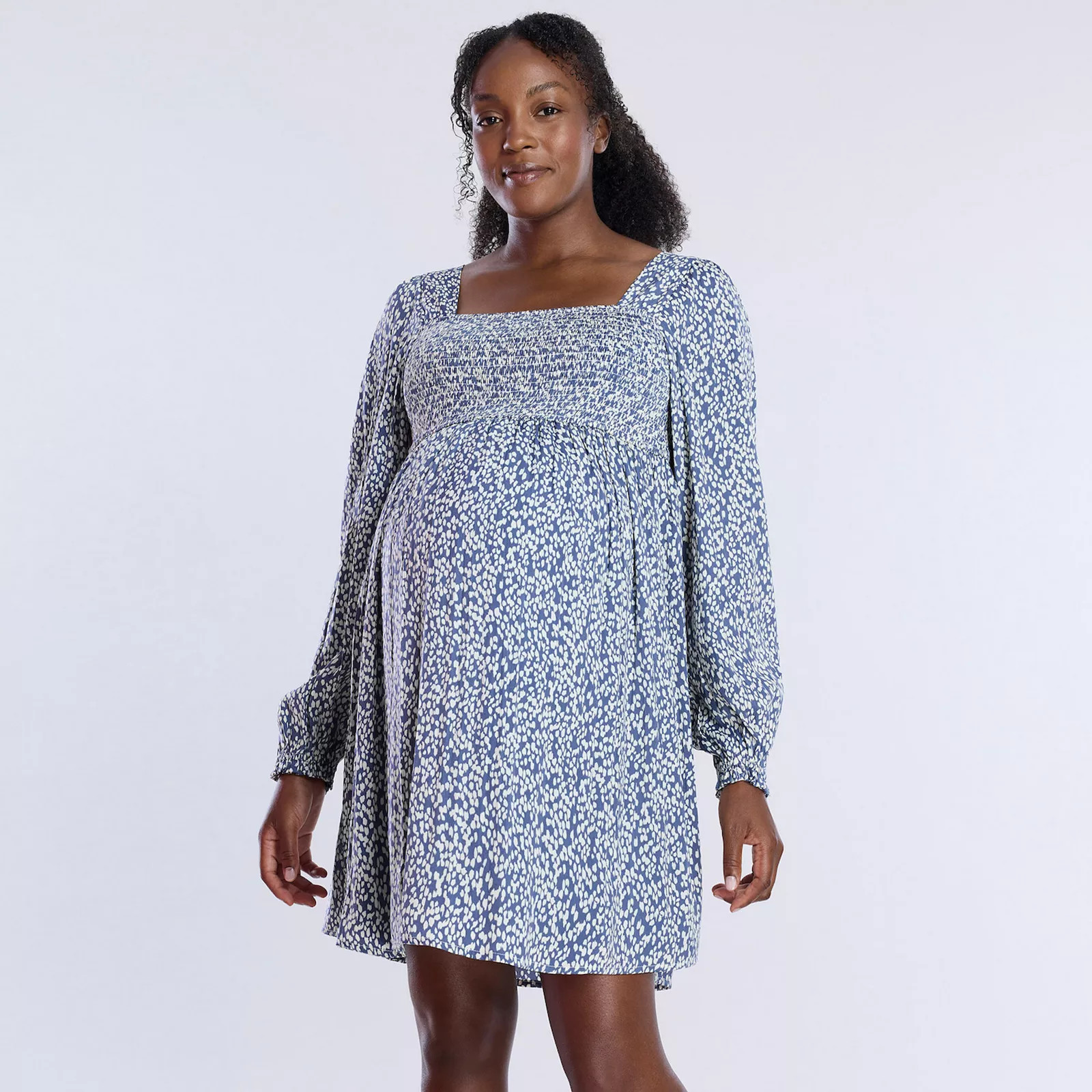 Maternity Motherhood® Smocked Babydoll Mini Dress | Kohl's