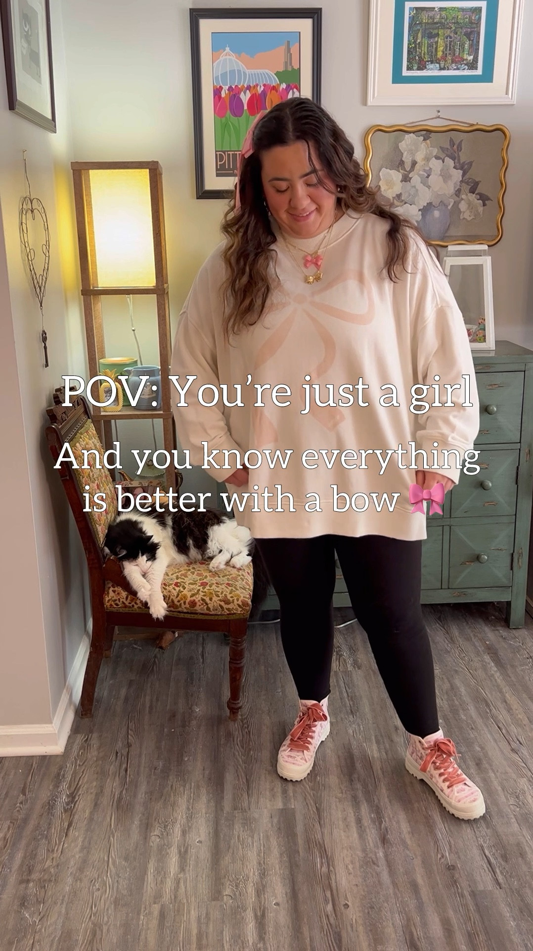 Everything is better with a bow 🎀

Bow sweatshirt, bow necklace, coquette style, LoveShackFancy style 

#LTKVideo #LTKSeasonal #LTKFindsUnder50