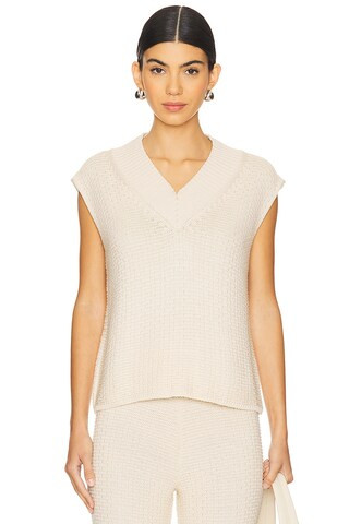 PEIXOTO Andie Knit Vest in Touch Of Sand Knit from Revolve.com | Revolve Clothing (Global)