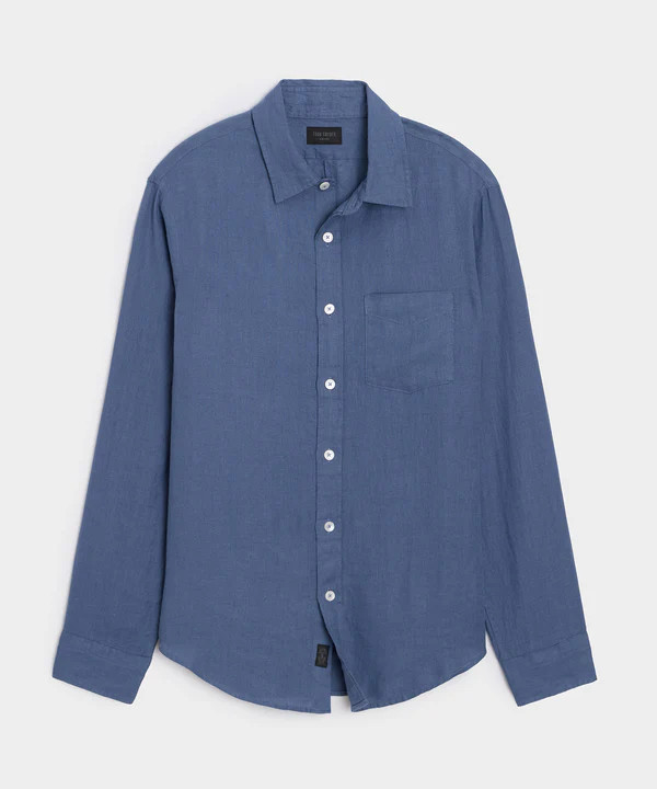 Slim Sea Soft Irish Linen Point Collar Shirt | Todd Snyder
