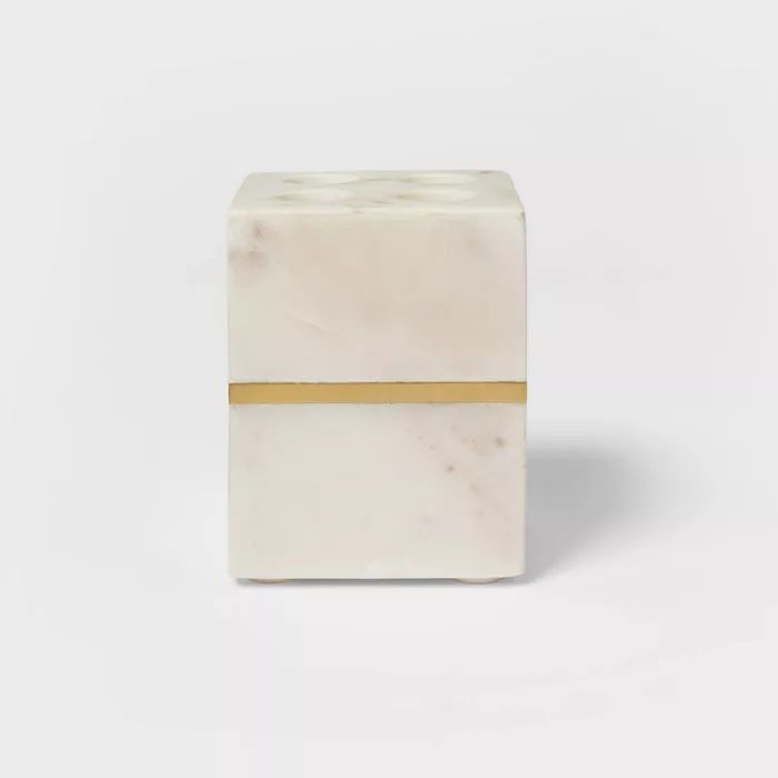 Marble Toothbrush Holder White/Gold - Project 62™ | Target