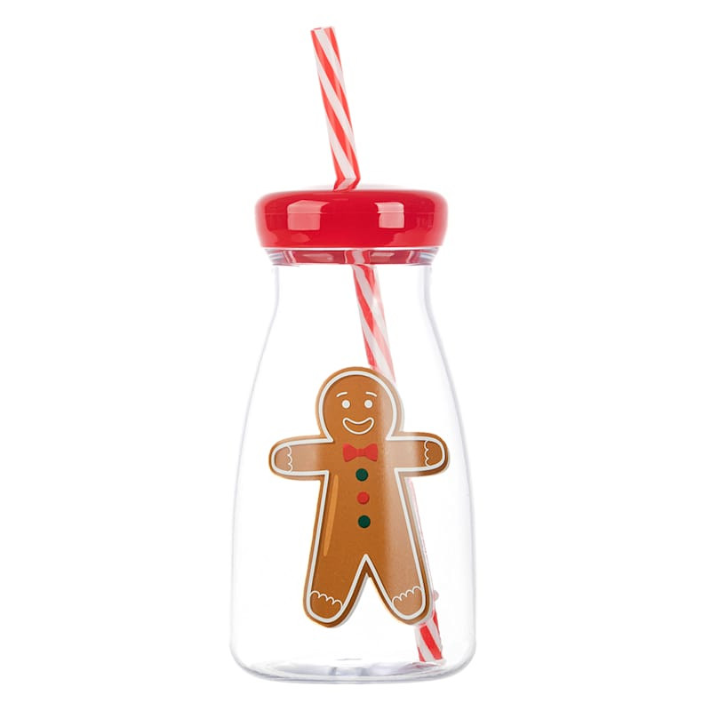 Gingerbread Boy Milk Bottle, 13oz | At Home