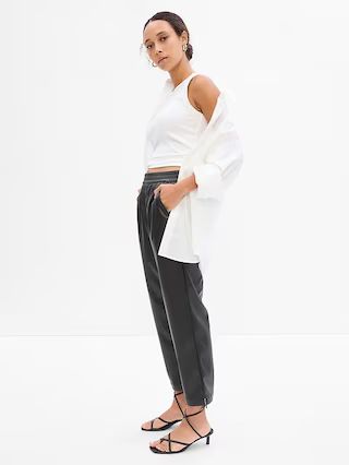 Mid Rise Faux-Leather Easy Pants | Gap Factory