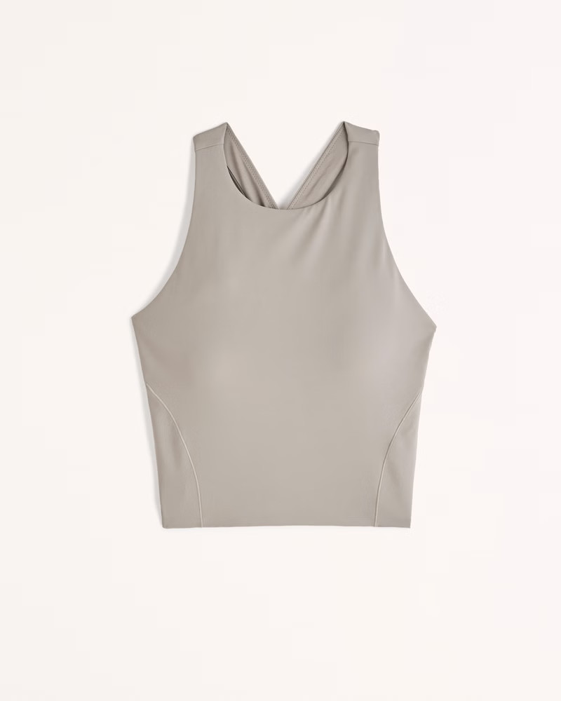 YPB studioSOFT High-Neck Open Back Slim Tank | Abercrombie & Fitch (US)