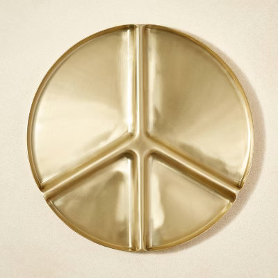 13" Metal Peace Sign Divided Serving Tray - Project Bungalow | Target