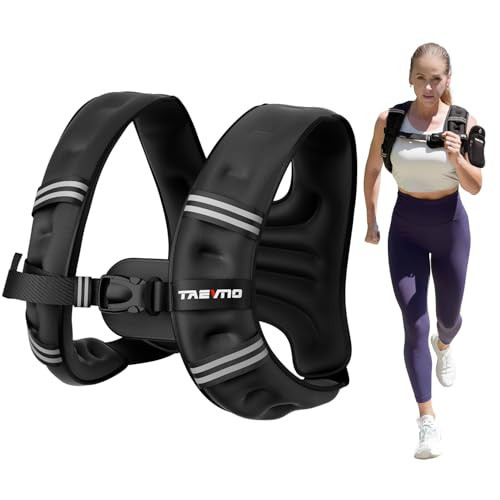 TAEVNO Weighted Vest, 8lb Weight Vest with Detachable Phone Pouch, Suitable For Women, Men, Ideal for Workouts, Strength Training, Fitness, Running, Weight Loss, Walking | Amazon (US)