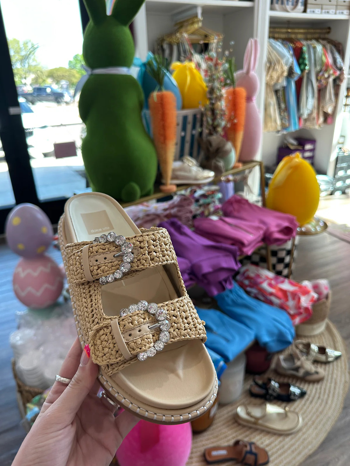 Shauny Crystal Sandal- Oatmeal | Extremely Refined Boutique