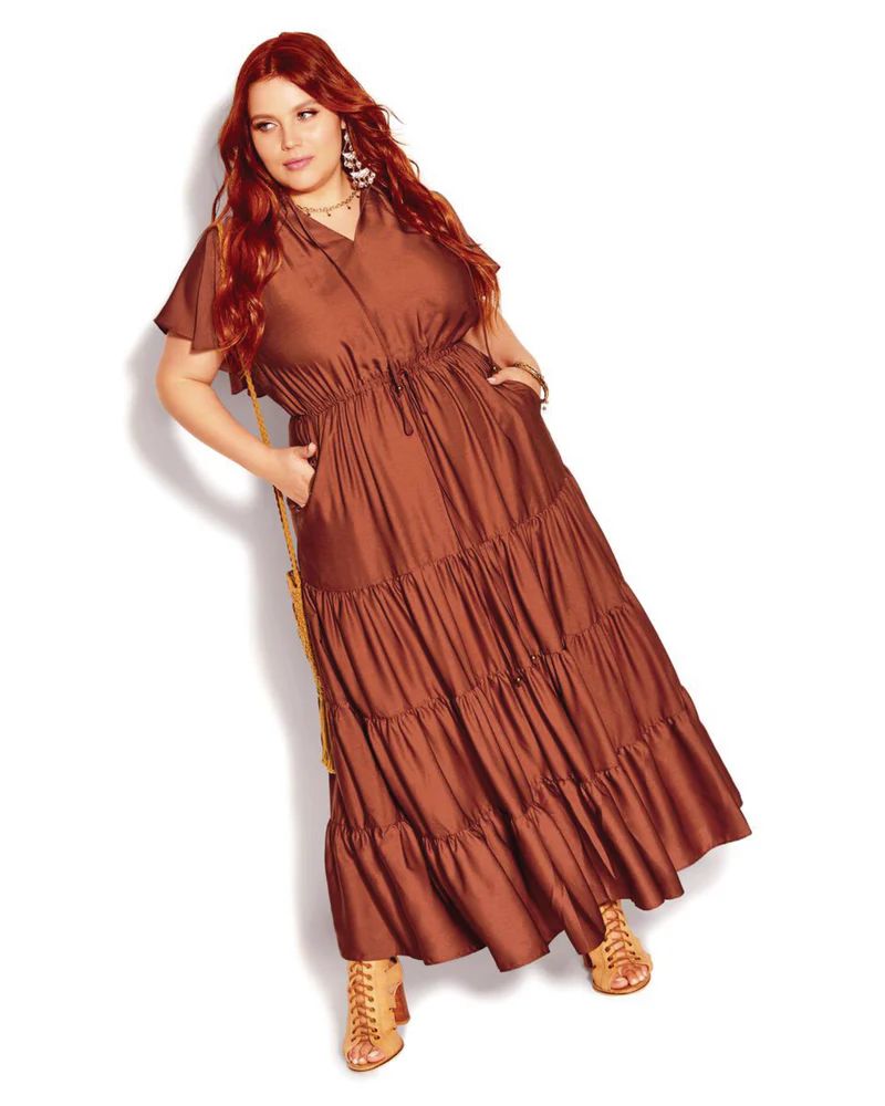 Plus-Size Gypsy Shine Tiered Maxi Dress | Dia&Co | Dia&Co