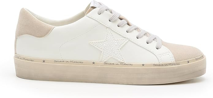 Reba Rubber Sole Lace-up Snake Print Suede Star Sneakers | Amazon (US)