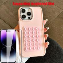 Octo Buddy Electroplated Photo Frame Suction Cup AntiDrop Phone Protective Case Compatible With IPhone With Tempered Glass Screen Protector | SHEIN
