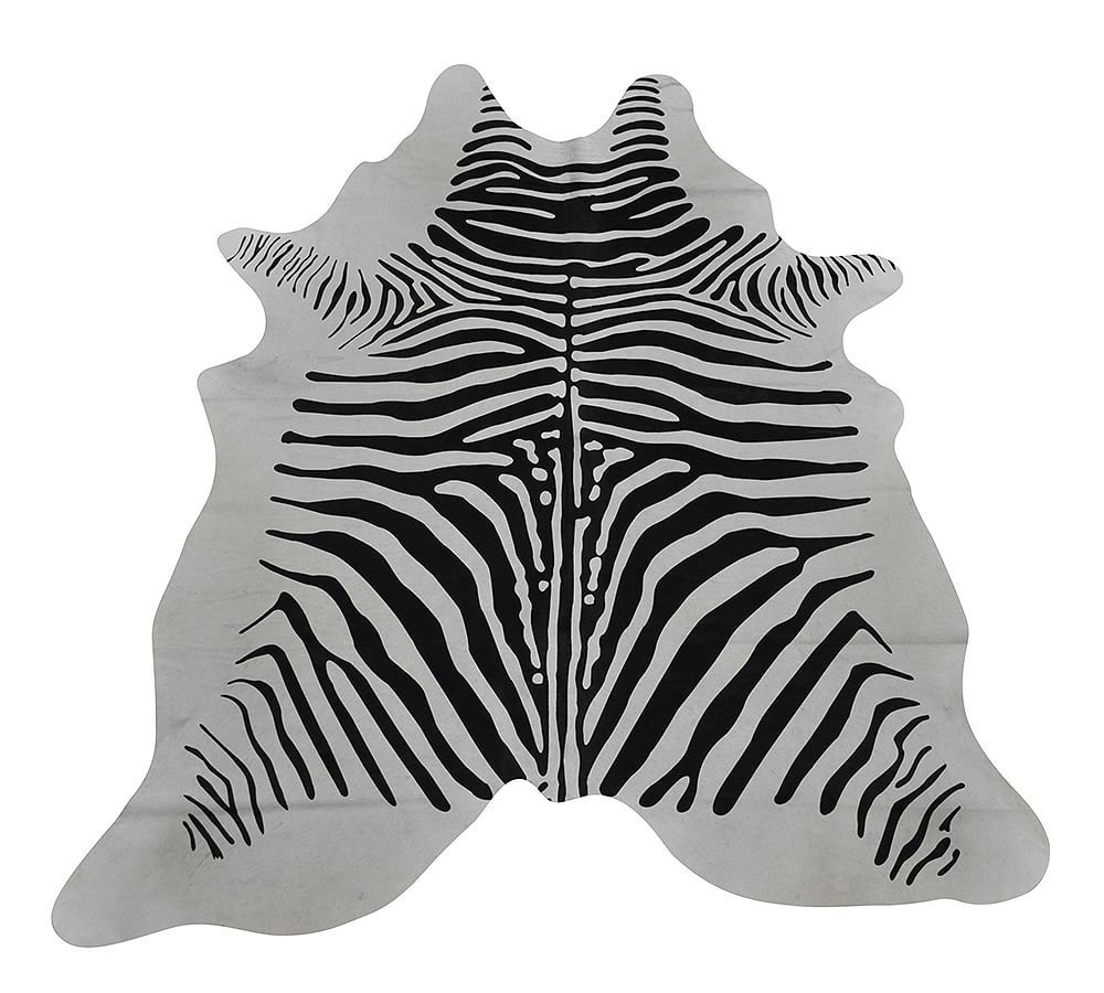 Hair On Hide Zebra Rug, Zebra | Pottery Barn (US)