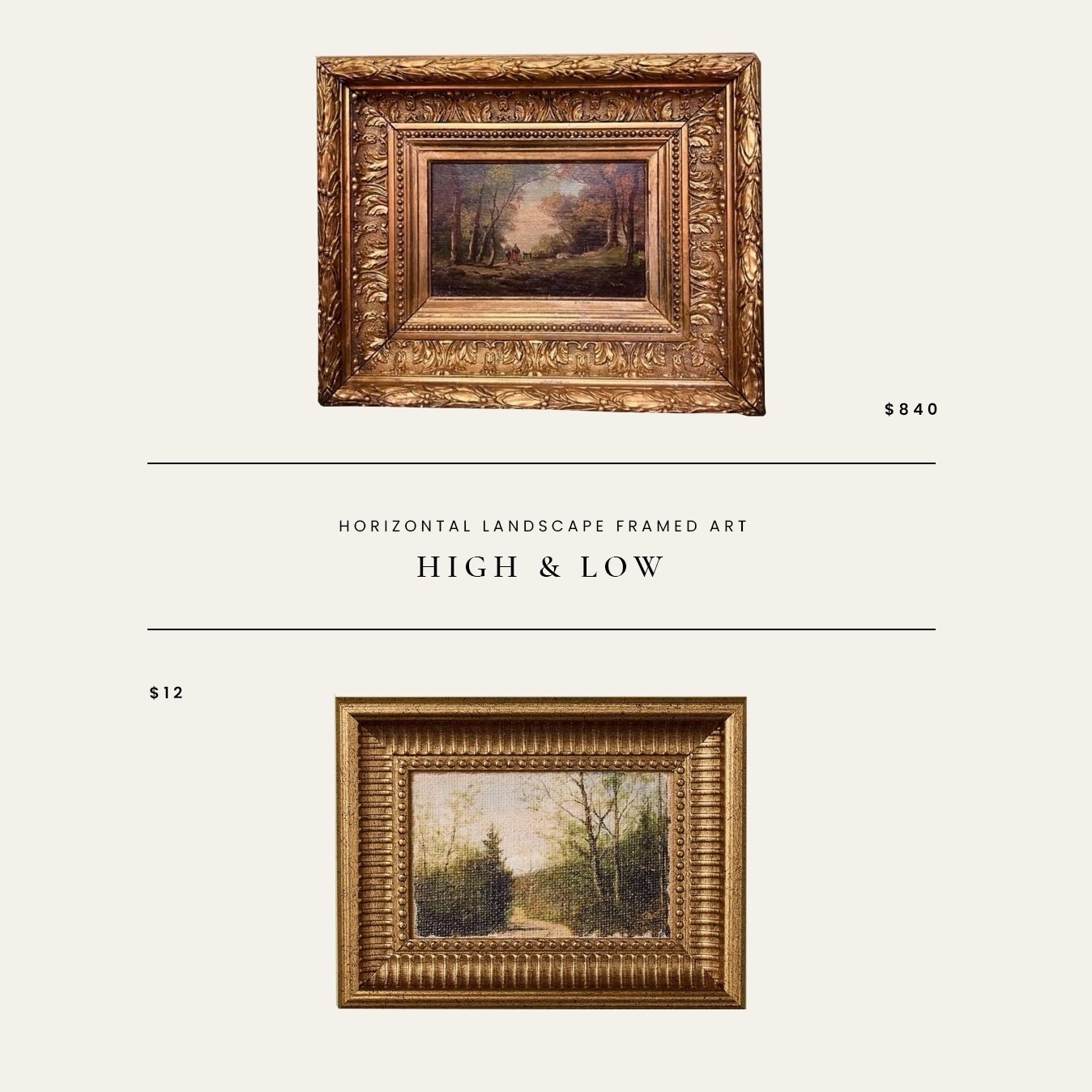 High / Low : Horizontal Landscape Framed Art 

#LTKFindsUnder50 #LTKHome