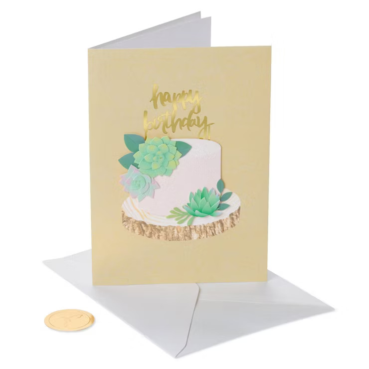 Succulent Cake Print Birthday Card - PAPYRUS | Target