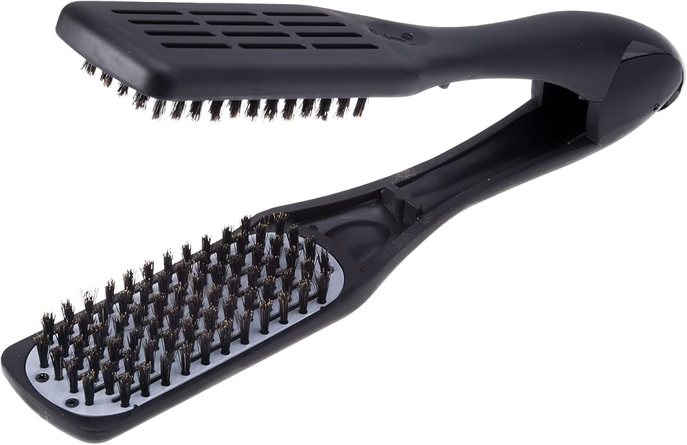 Denman Professional Hair Straightener Brush D79 - Ceramic Flat Iron Hair Comb with Boar Bristles ... | Amazon (CA)