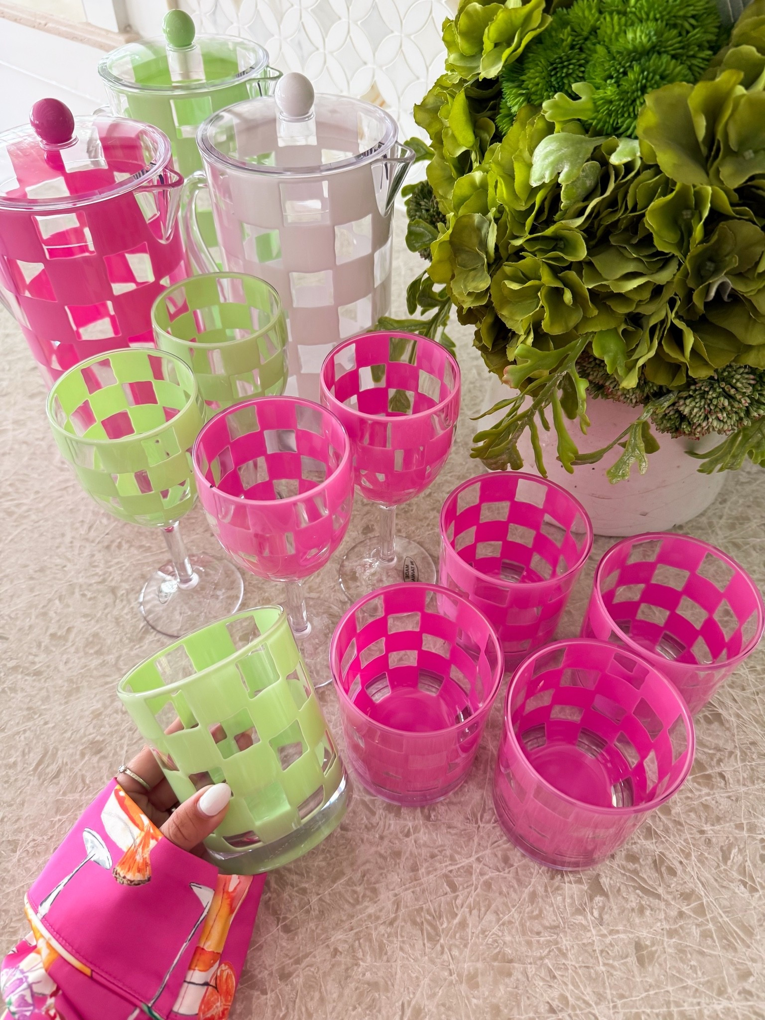 Obsessed with the pink & green checks!

#LTKSwim #LTKHome #LTKmomlife