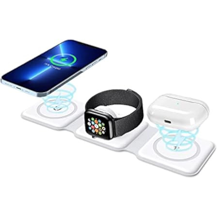 UCOMX Nano 3 in 1 Wireless Charger,Magnetic Foldable Charging Station,Fast Wireless Charging Pad,... | Amazon (US)