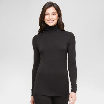 Warm Essentials® by Cuddl Duds® Women's Smooth Stretch Thermal Long Sleeve Turtle Neck Top | Target