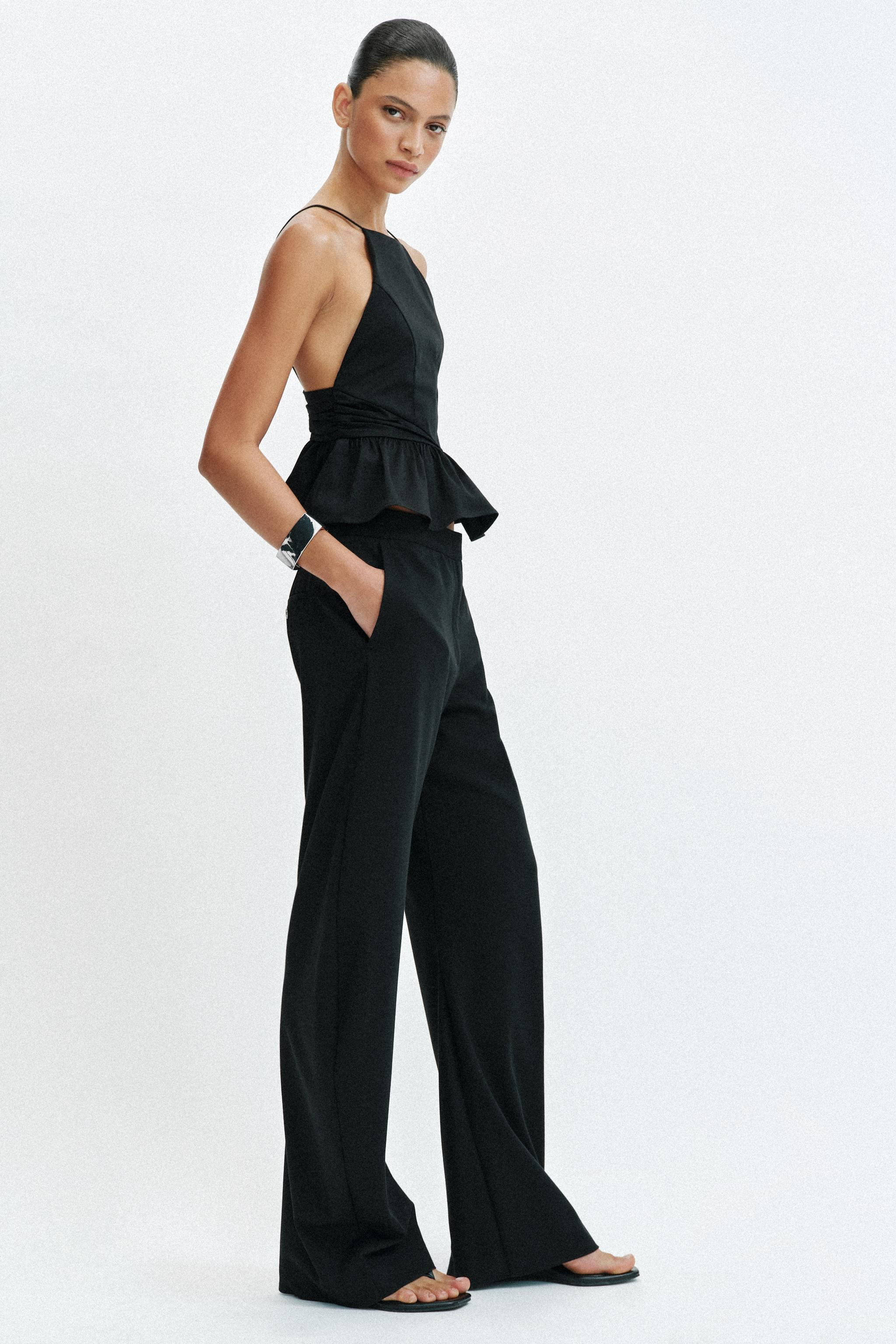 HALTER PEPLUM TOP | Zara UK