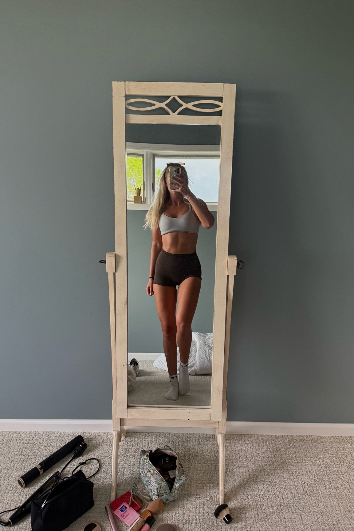 No front seam biker shorts 

#LTKgrwm #LTKfitnessgoals #LTKselfcare