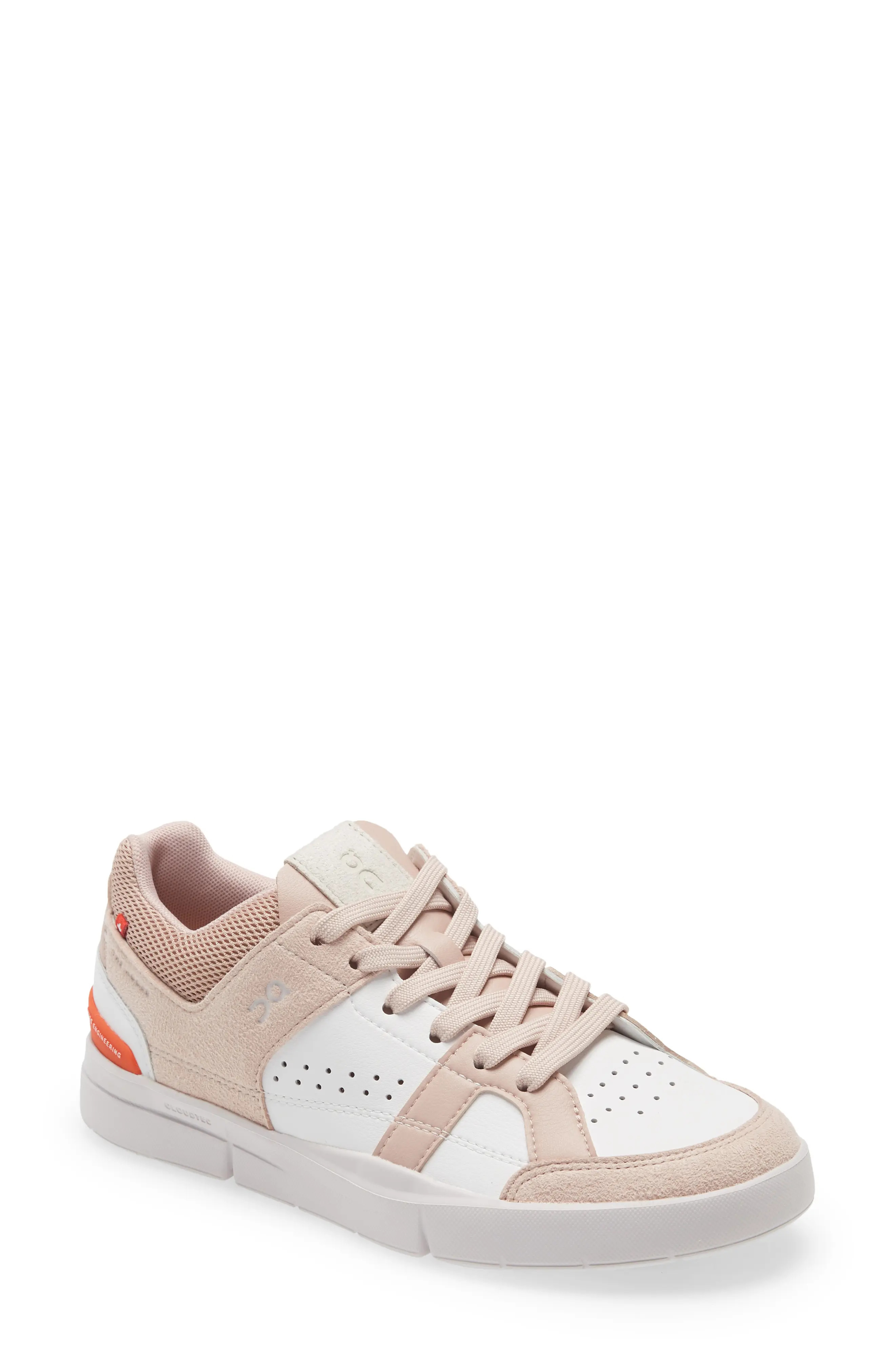 On THE ROGER Clubhouse Tennis Sneaker in Rose/White at Nordstrom, Size 9 | Nordstrom