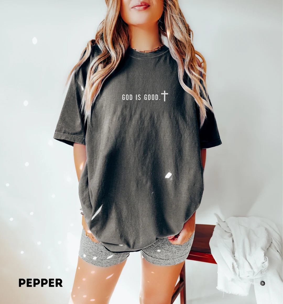 Comfort Colors Minimalist Shirt God is Good Trendy Christian Tshirt Gift Faith Unisex T-shirt Fai... | Etsy (US)