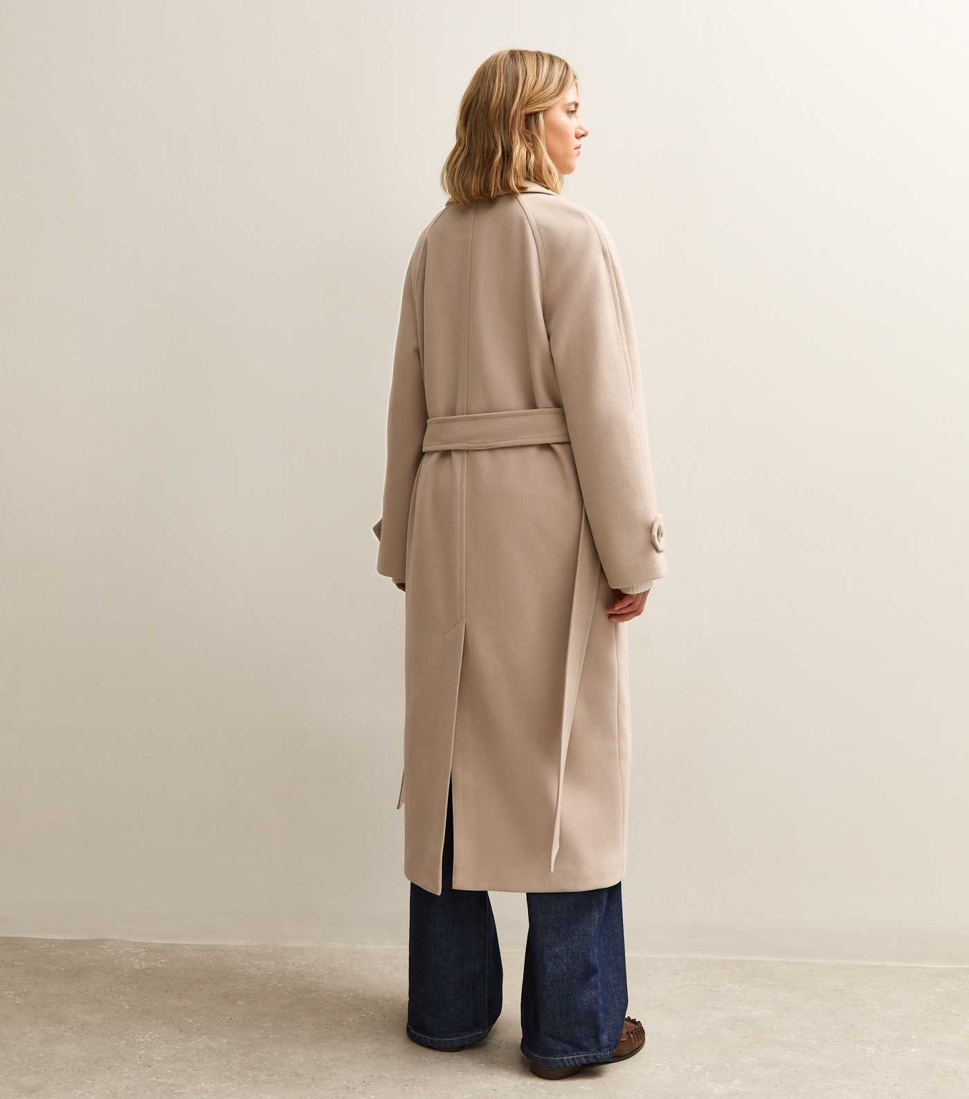 Mink Button Up Belted Coat | New Look | New Look (UK)