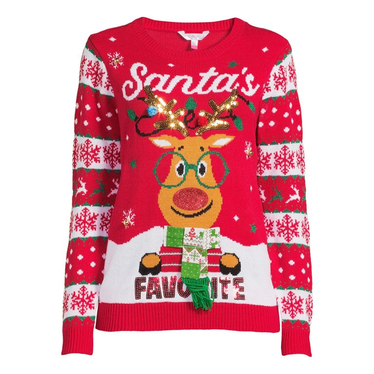 No Boundaries Junior's Christmas Sweater | Walmart (US)