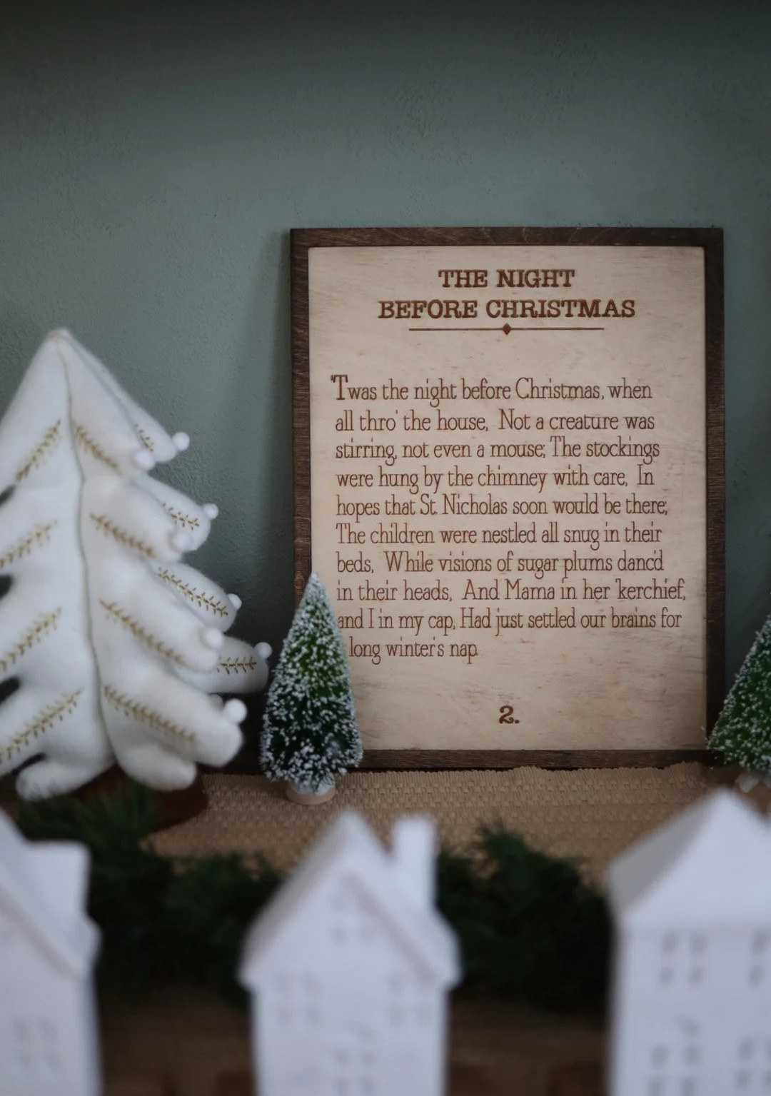 Christmas Sign | Night before Christmas | vintage Christmas decor | Christmas | Vintage Santa | W... | Etsy (US)