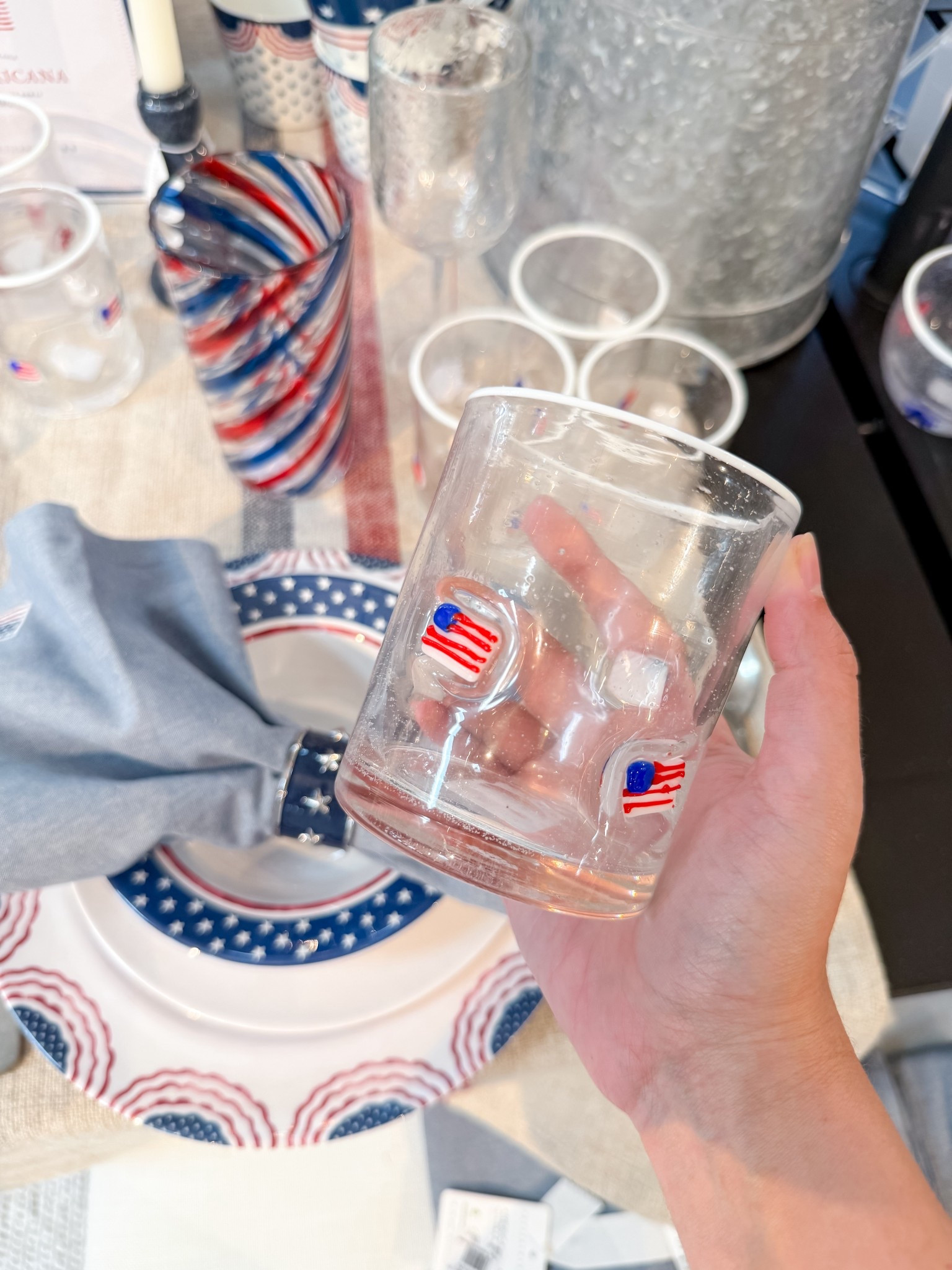 Fourth of July American Flag Icon Drinking Glasses 🇺🇸 Pottery Barn Sale 

#LTKSummerEdit #LTKHome #LTKSaleAlert