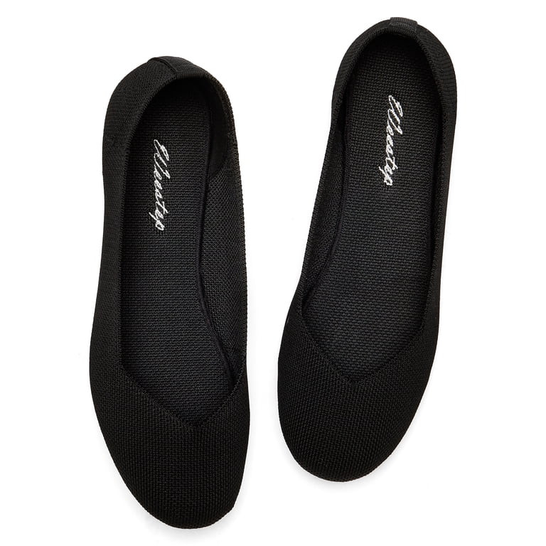 Weestep Women Lightweight Comfort Knit Ballerina Flats | Walmart (US)