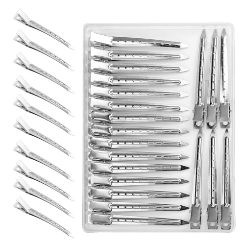 30 Pack Metal Hair Clips, 3.54 Inch Metal Duckbill Hair Clips No Crease Hair Clips for Women Hair Styling | Amazon (US)