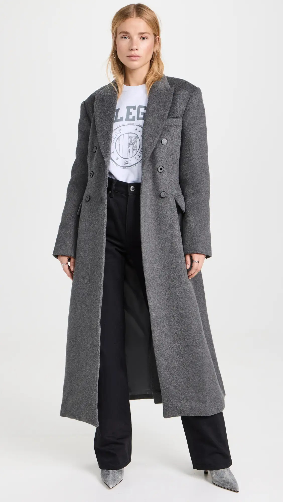 Moon River Hourglass Fit Long Coat | Shopbop | Shopbop
