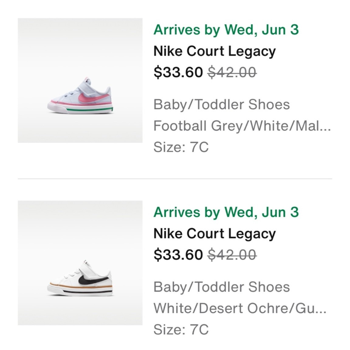 Just snagged my toddlers a new pair of Nike Court Legacies on sale! They’ve had these in every size since they started walking! #nike #toddlershoes