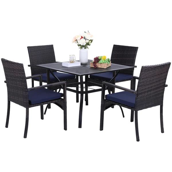 Mcgahan Square 4 - Person 37'' Long Dining Set with Cushions | Wayfair North America