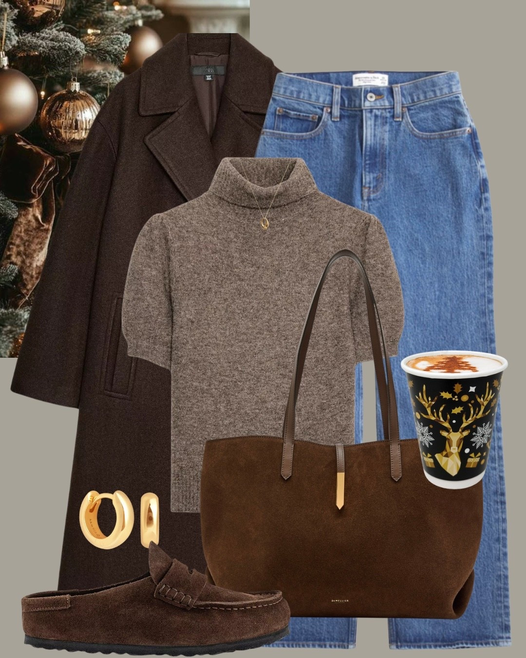 Chocolate brown outfit for winter 

#LTKeurope #LTKfestive #LTKstyletip