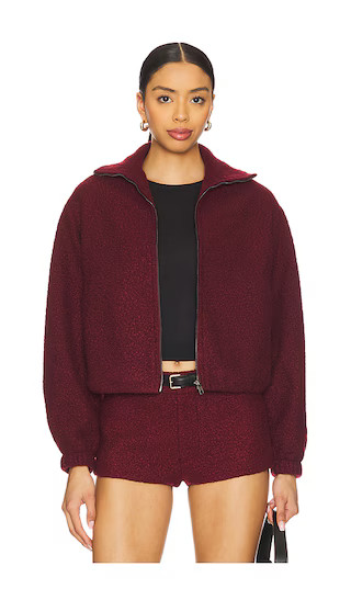 x REVOLVE Como Bomber Jacket in Burgundy | Revolve Clothing (Global)