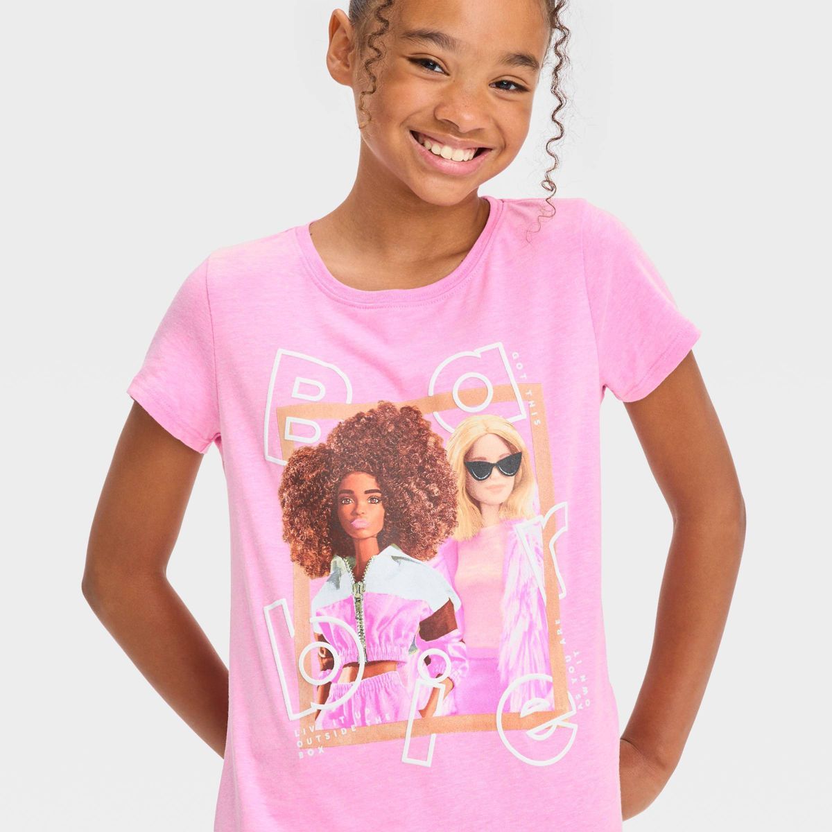 Girls' Barbie Short Sleeve Graphic T-Shirt - Pink | Target