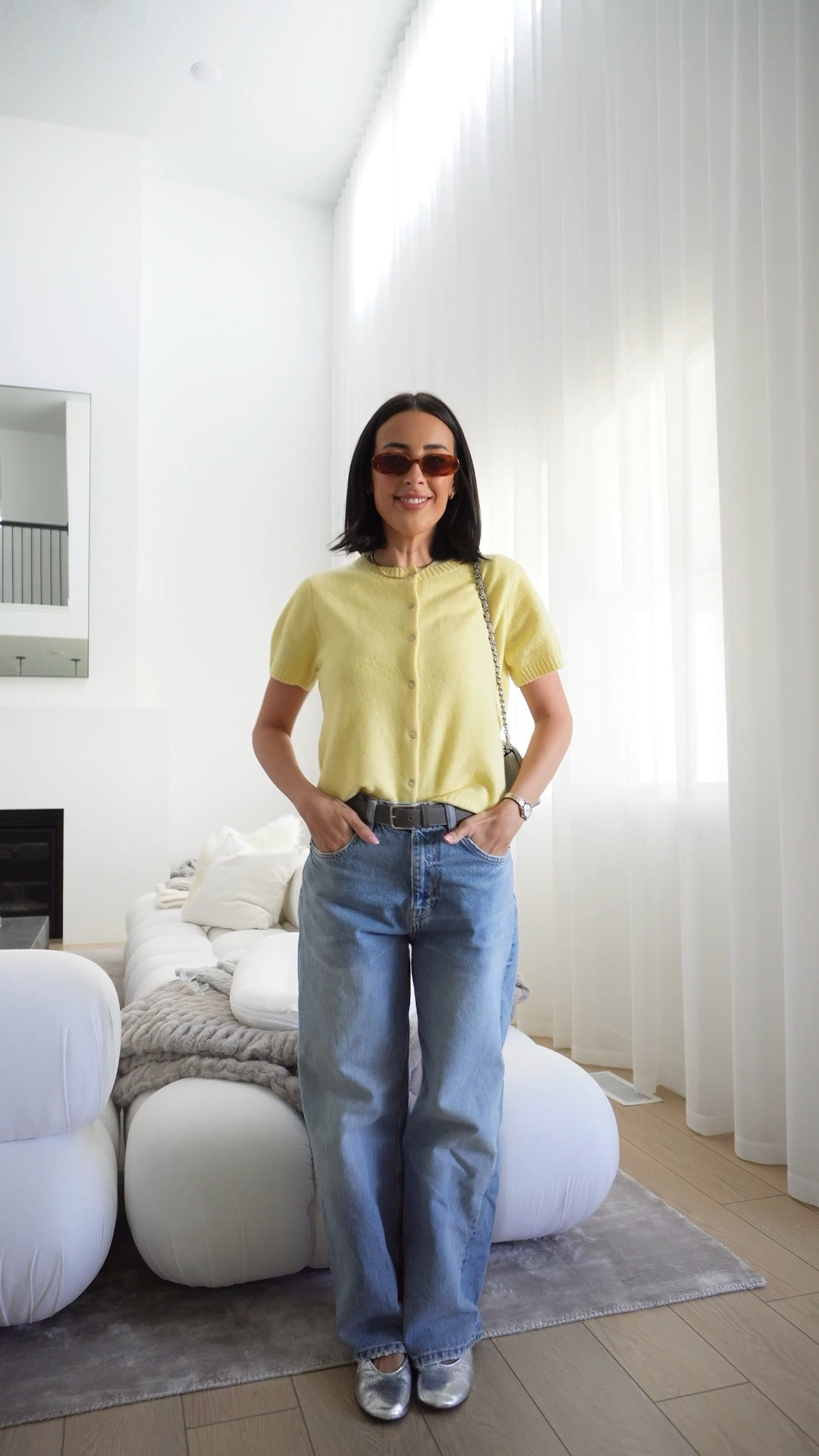 Belt: The Frankie Shop

Sizing:
Sweater - Sized Up 2 Sizes
Jeans - Sized Up 2 Sizes