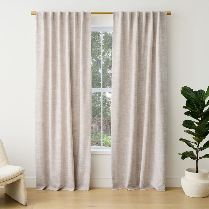 Crossweave Blackout Curtain | West Elm (US)